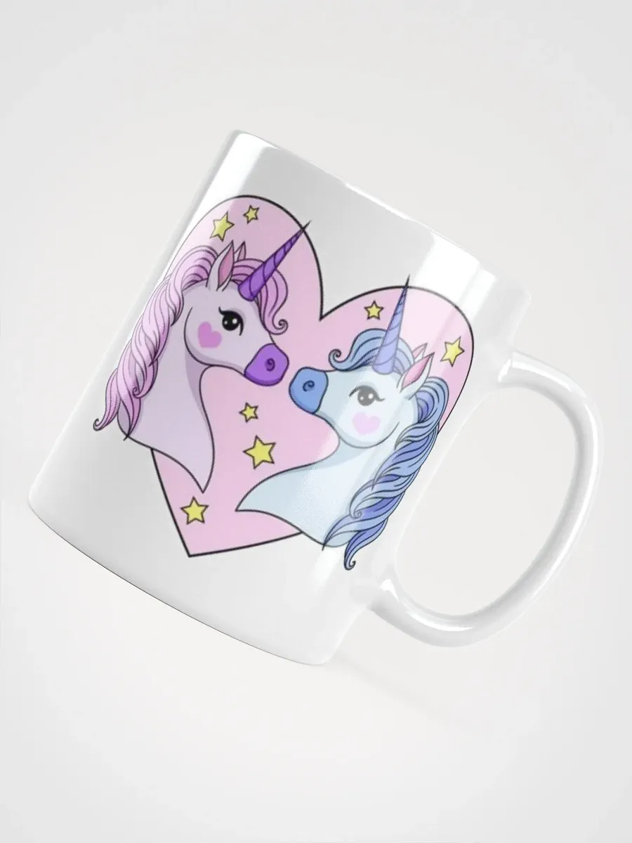 White Glossy Mug Lovely Unicorns product image (4)
