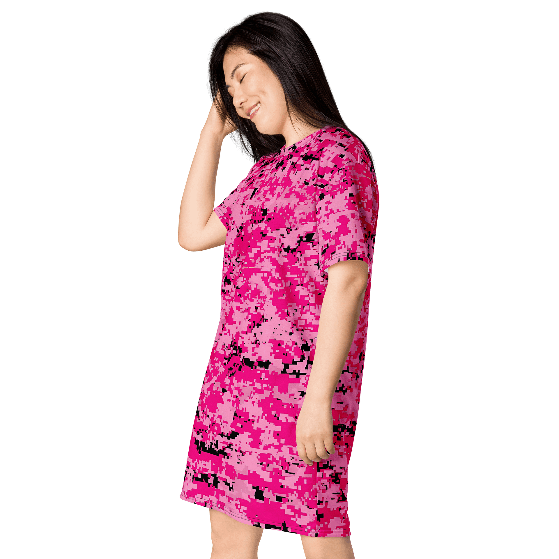 Street Chic Oversized Pink T-Shirt Dress product image (3)