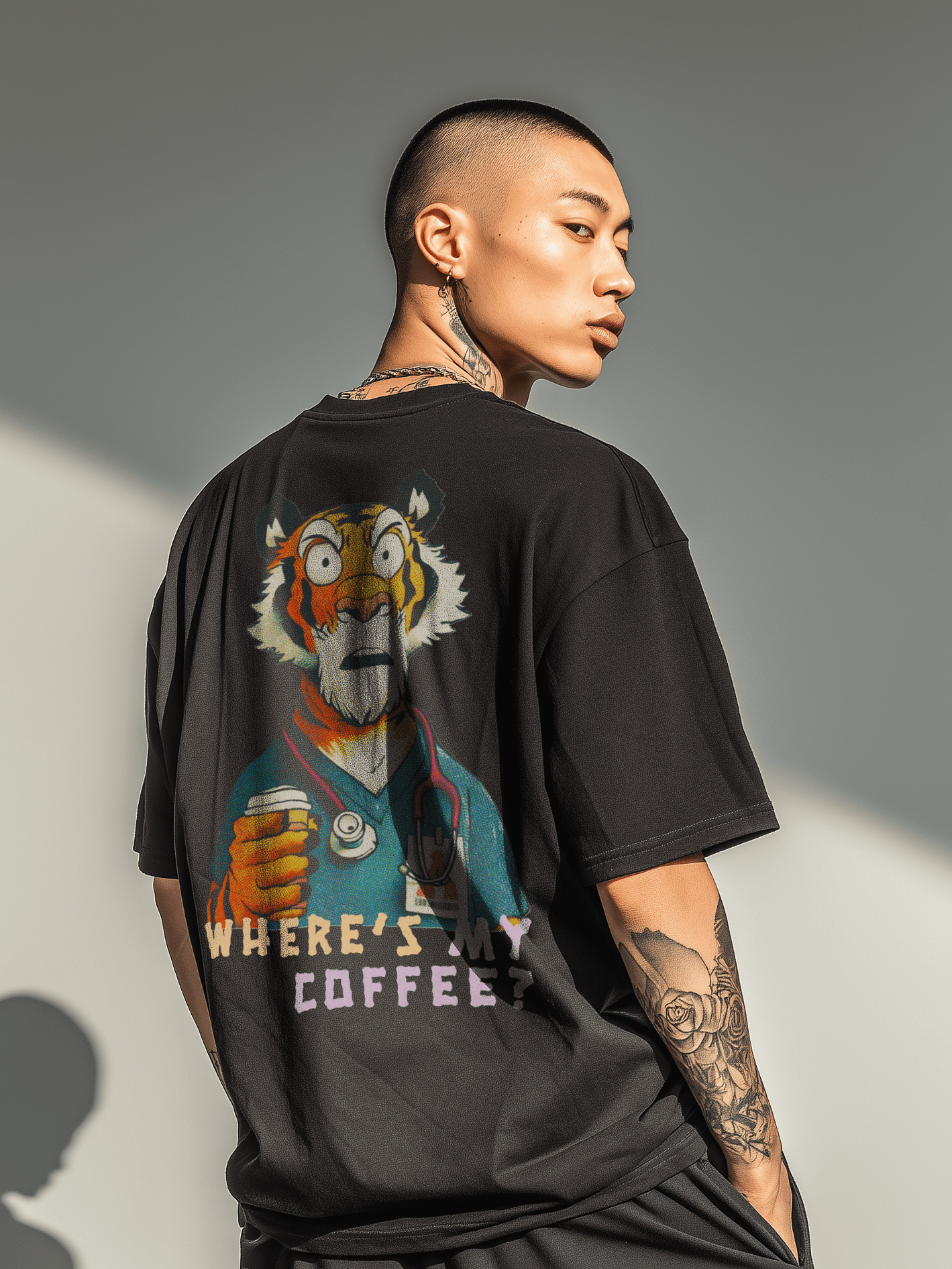 Funny Nurse Shirt, Coffee Tiger Tee product image (1)