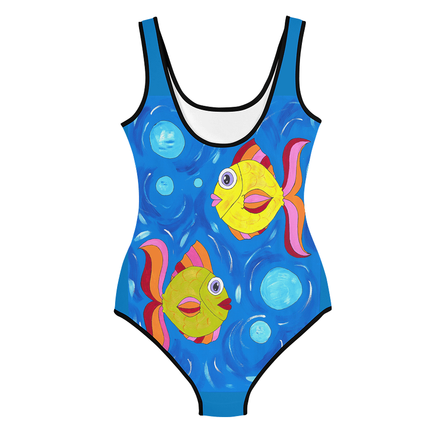 Fish style (art by Dina R.) acrylic painting picture - Youth Swimsuit product image (5)