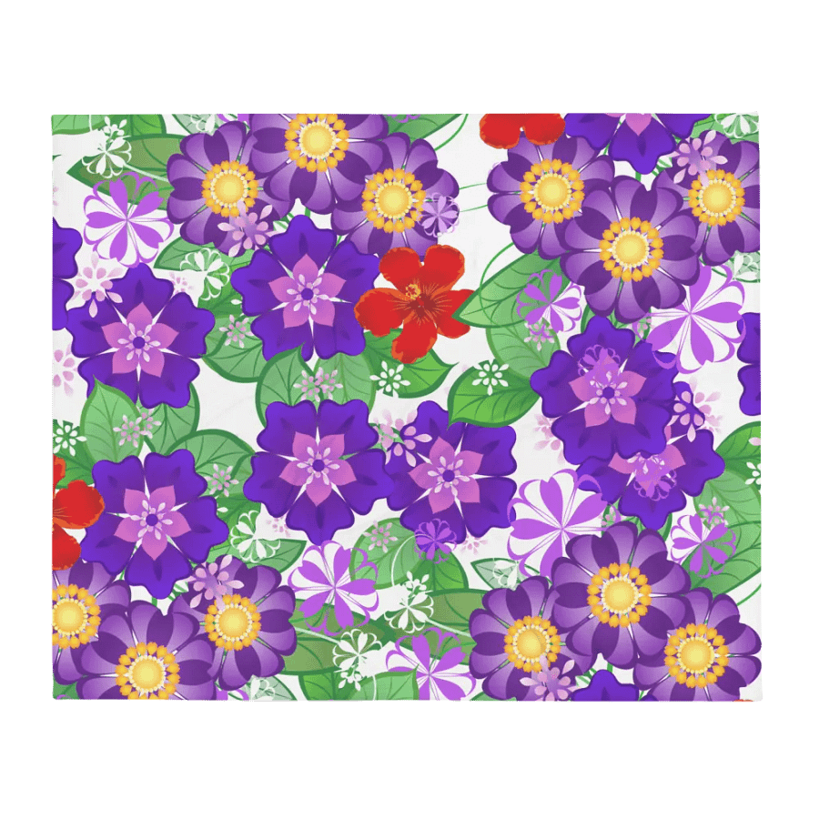 Purple Wildflower Floral Design Blanket product image (2)