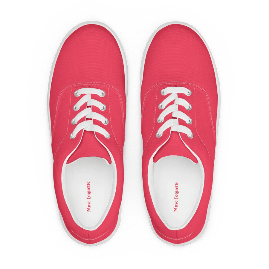 Muse Coquette Lace-Up Canvas Shoes (Strawberry pudding) product image (2)