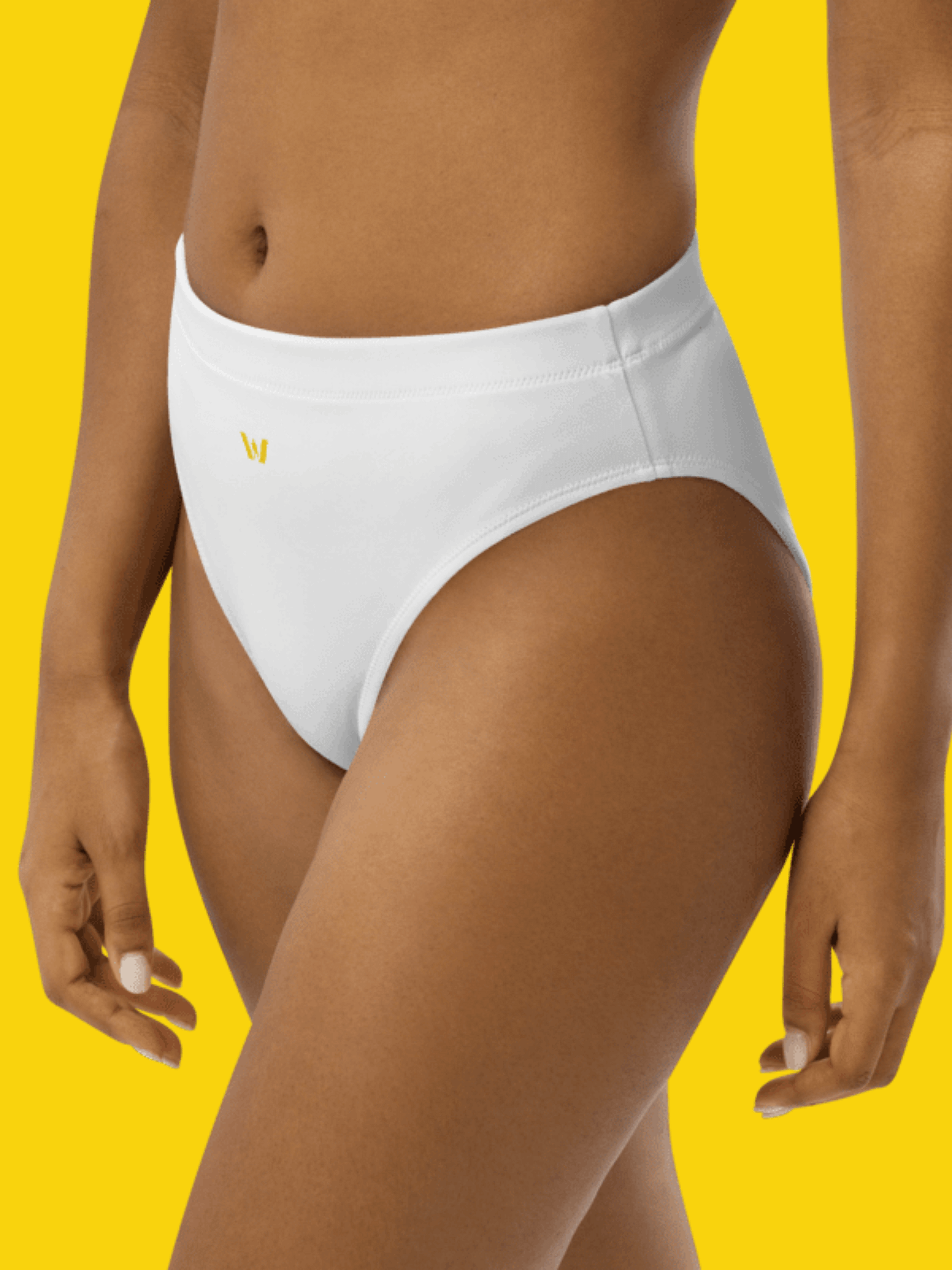 All-Over Print Recycled High Waisted Bikini Bottom | WIL Style product image (3)