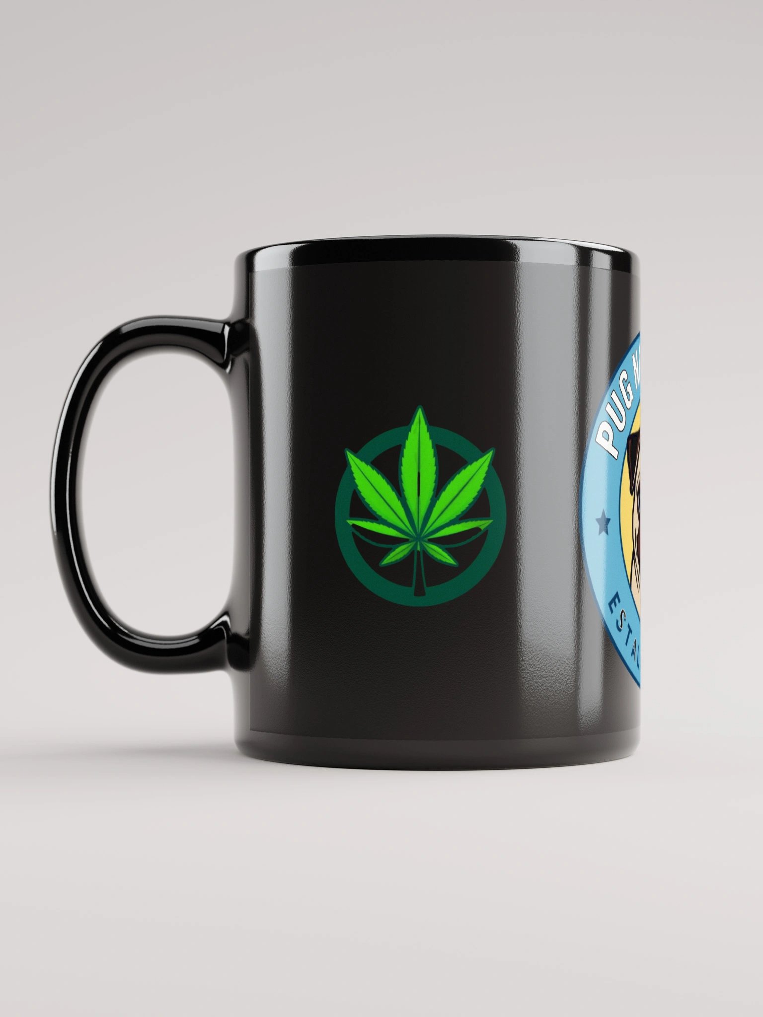 Pug Nation of DC Black Glossy Mug product image (11)