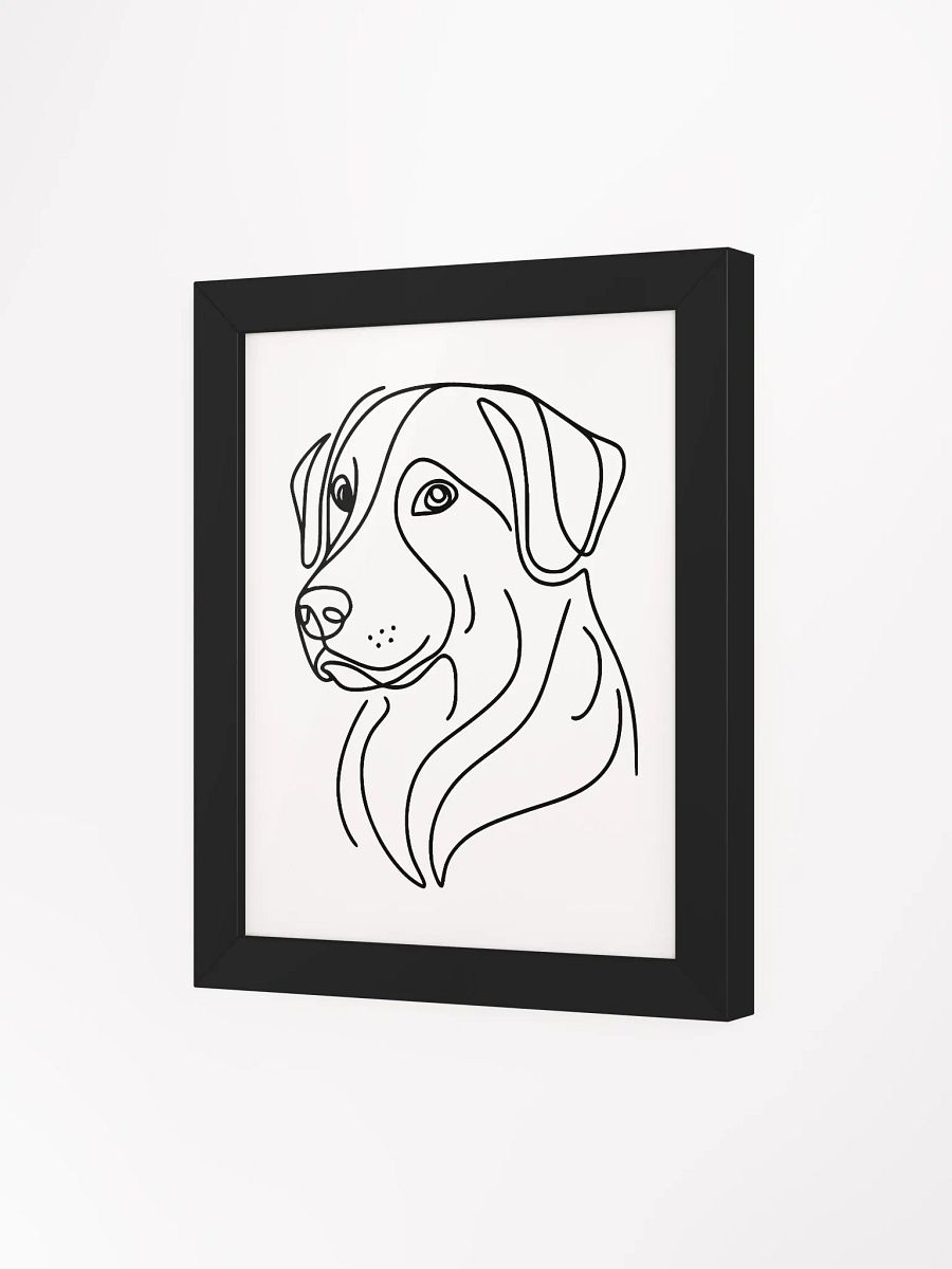 Minimalist Dog Line Art - Framed High-Quality Matte Poster product image (74)