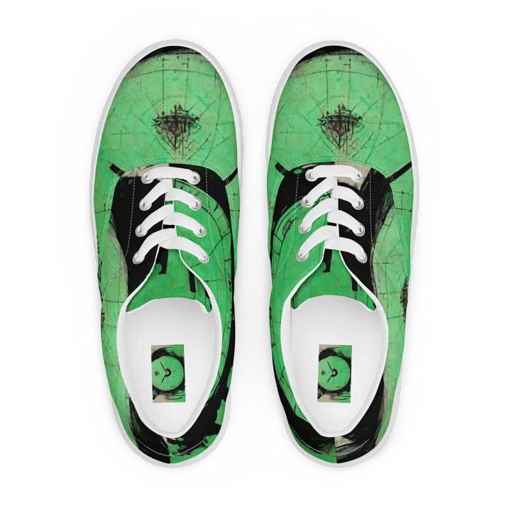 Green time! Women's canvas lace shoes. product image (1)