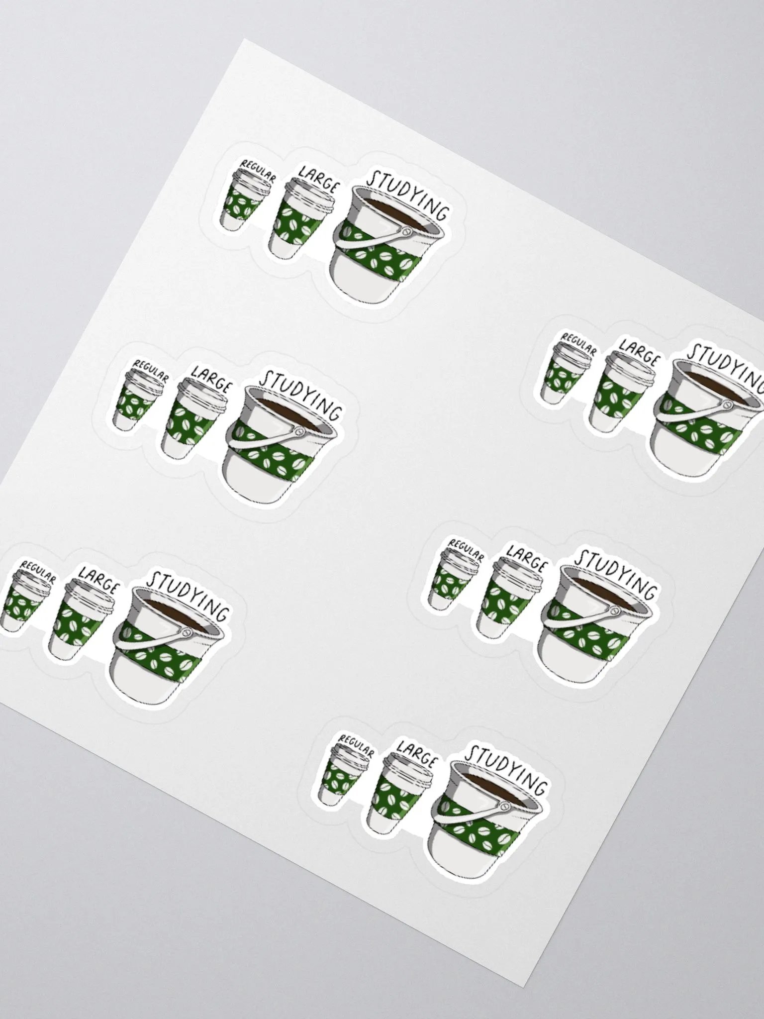 Coffee Study Sticker (MEDIUM Sheet) product image (2)