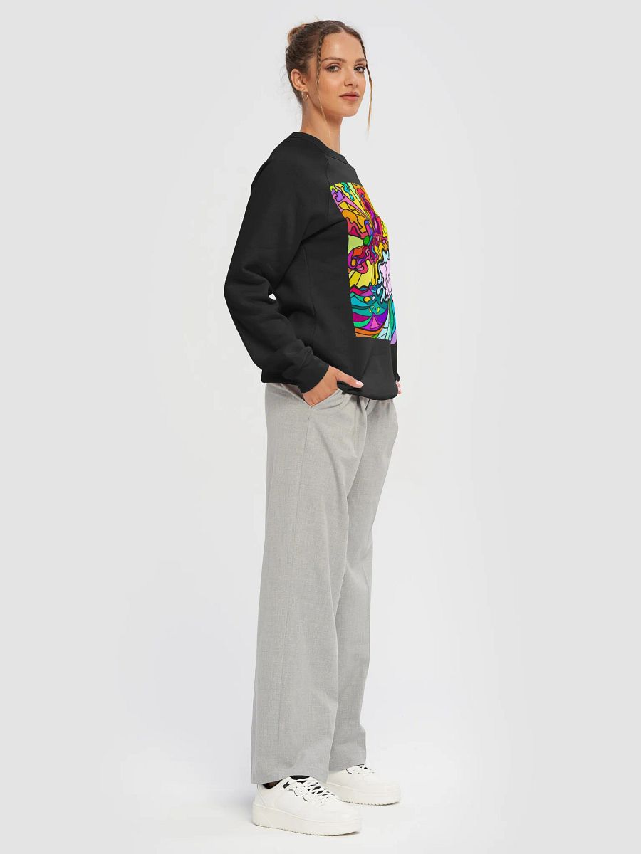 Vibrant Swirls Unisex Raglan Sweatshirt - Wave at Sunset product image (33)