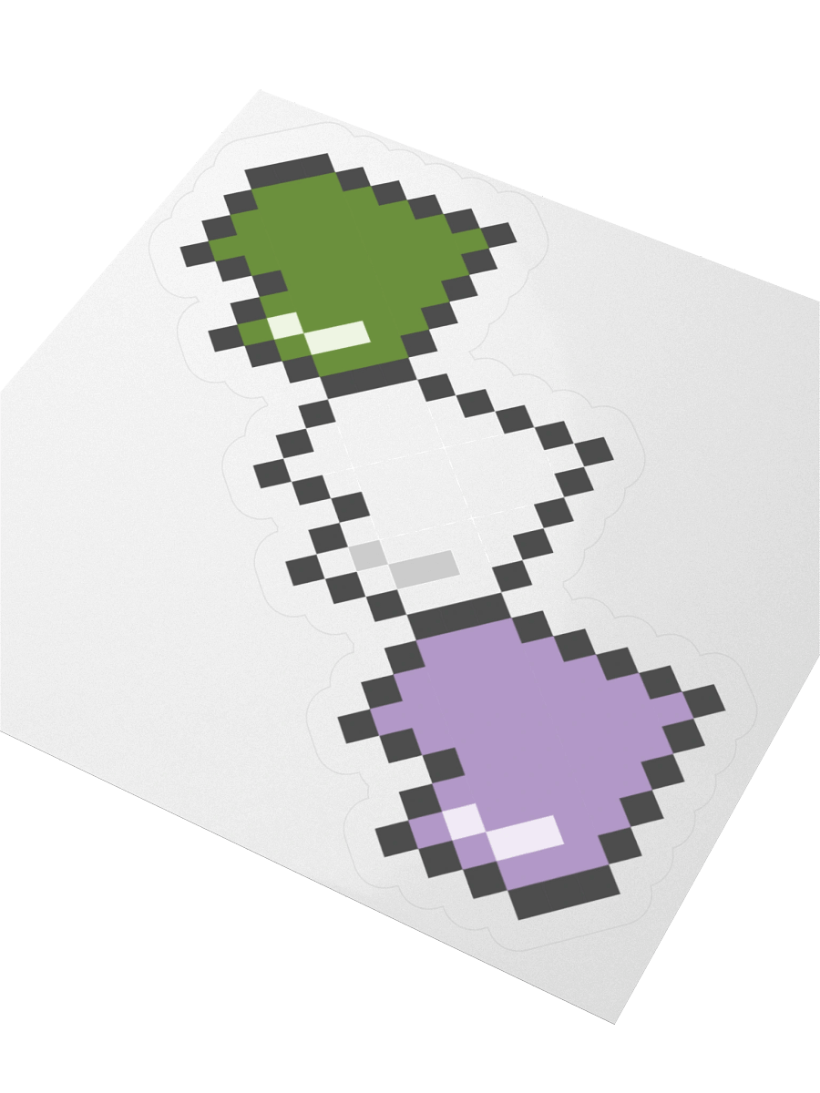 Genderqueer Pixel Hearts Sticker product image (9)