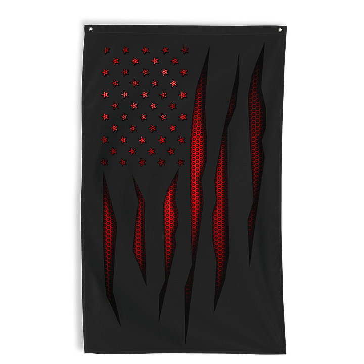 Red Carbon Onyx Wall Flag product image (1)