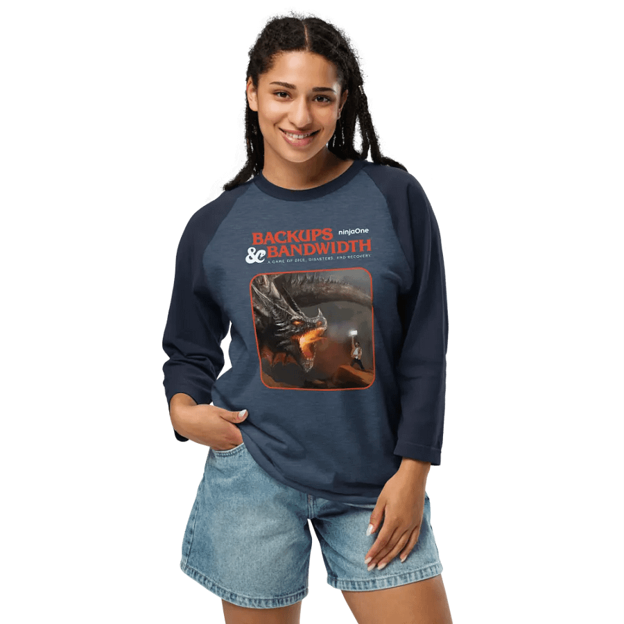 NinjaOne Backups & Bandwidth 2023 - Raglan Tee product image (8)