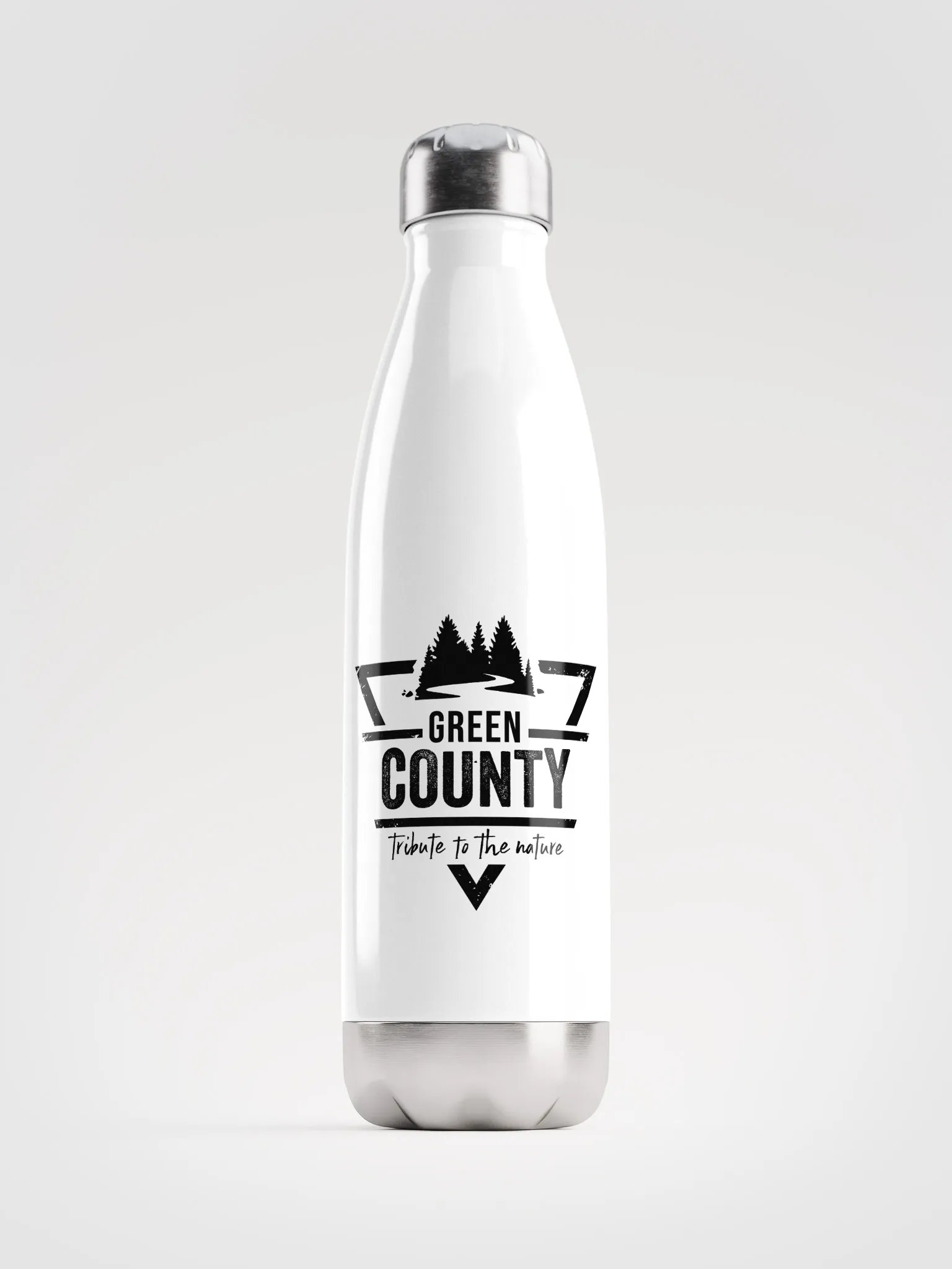 Stainless Waterbottle - White/Black product image (1)