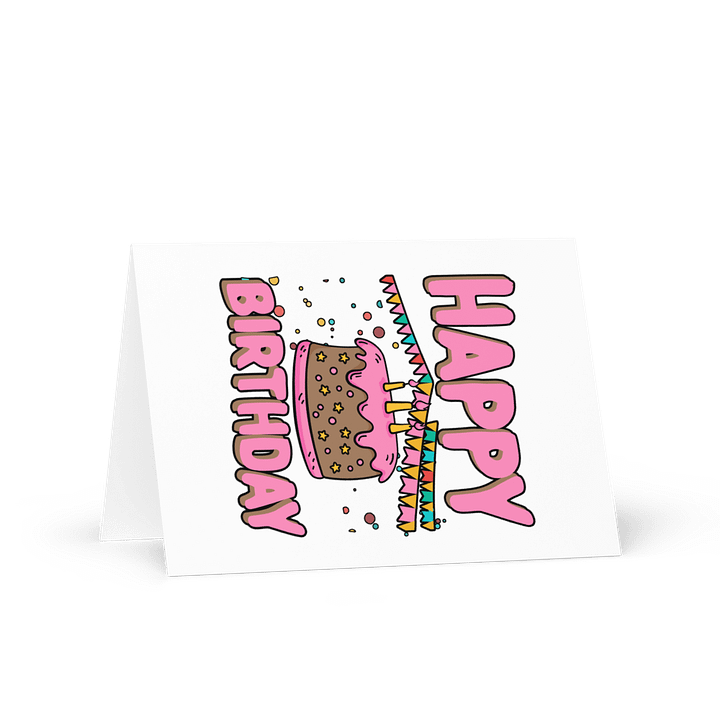 Happy Birthday (Chocolate Cake) Birthday Card 5" x 7" product image (1)