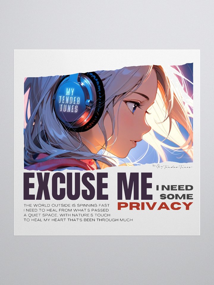 EXCUSE ME, I NEED SOME PRIVACY - Original Lyric Art Sticker product image (2)