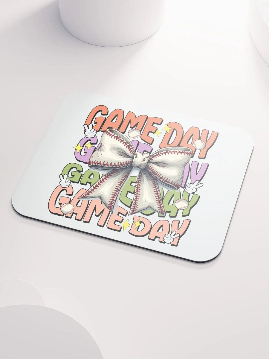 Game Day Bow Baseball Mouse Pad product image (3)