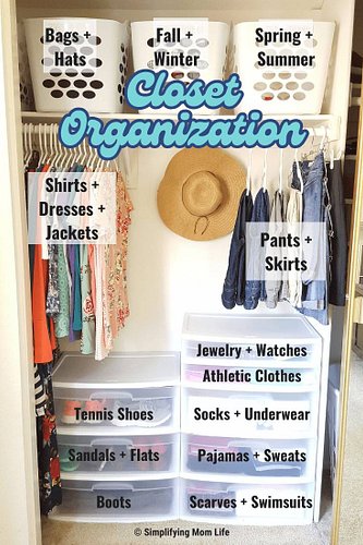 Here are 5 simple steps to organize a small closet on a budget! 🙌 Link in bio 🔗 
#organization #organizedcloset #closetorgani...