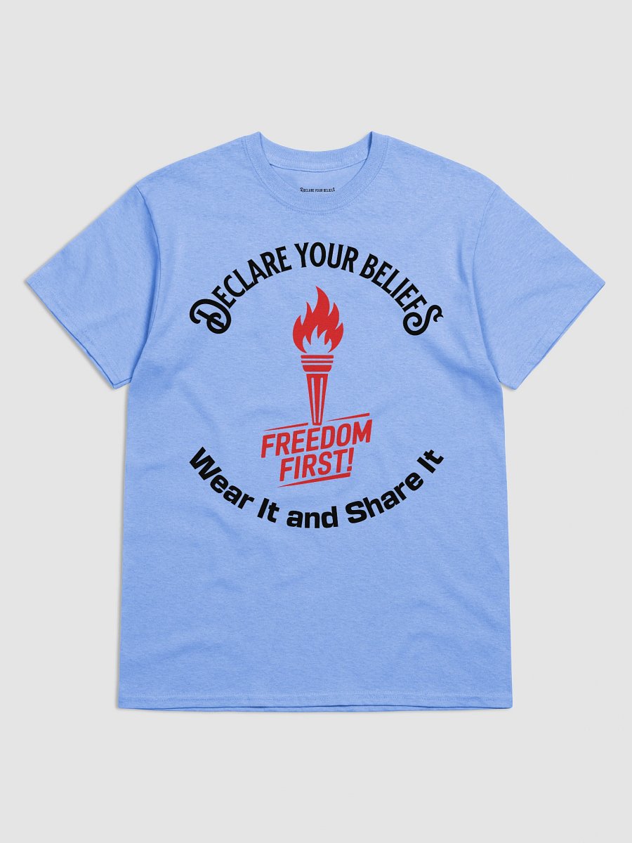 Freedom Torch – Declare Your Beliefs, Wear It & Share It Tee - Red & Black Ink product image (1)