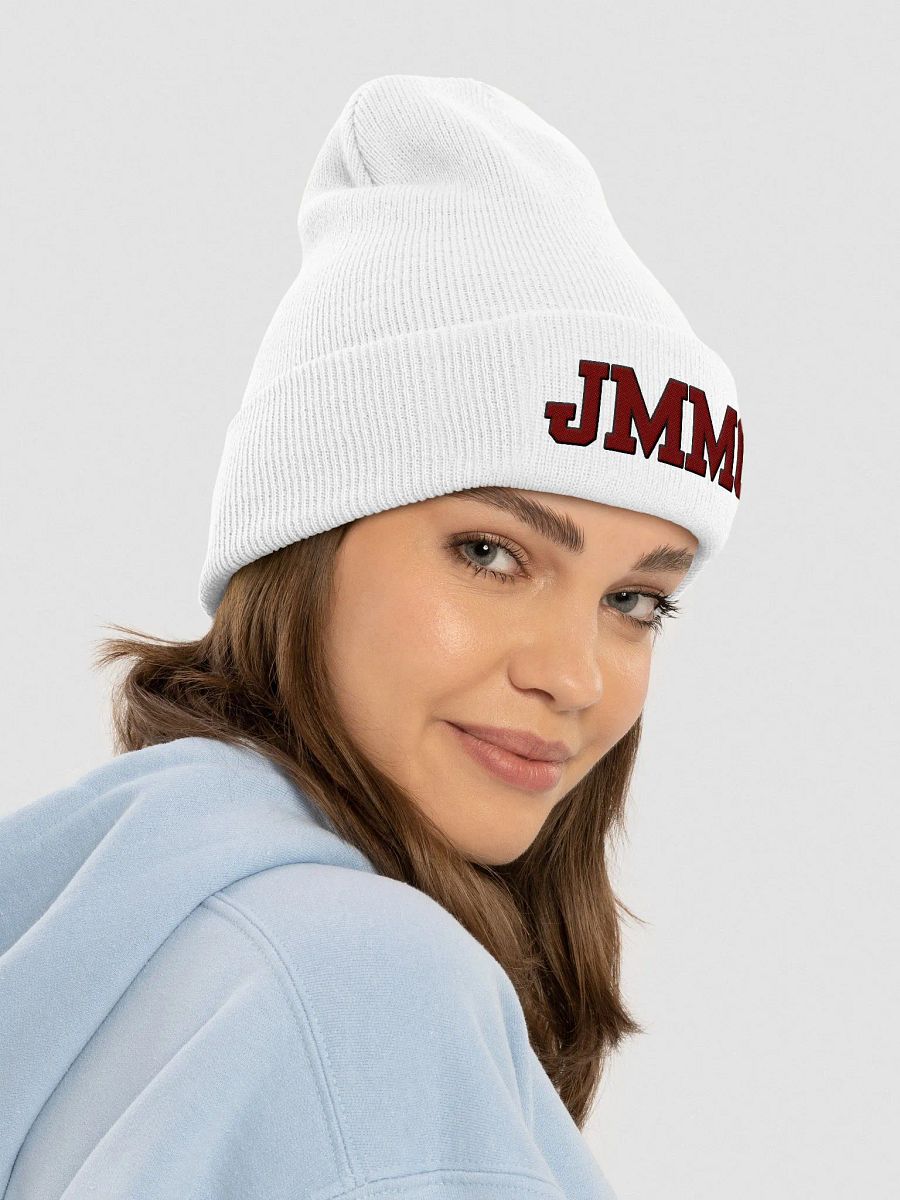 JMMG Bold Red Beanie (white) product image (4)