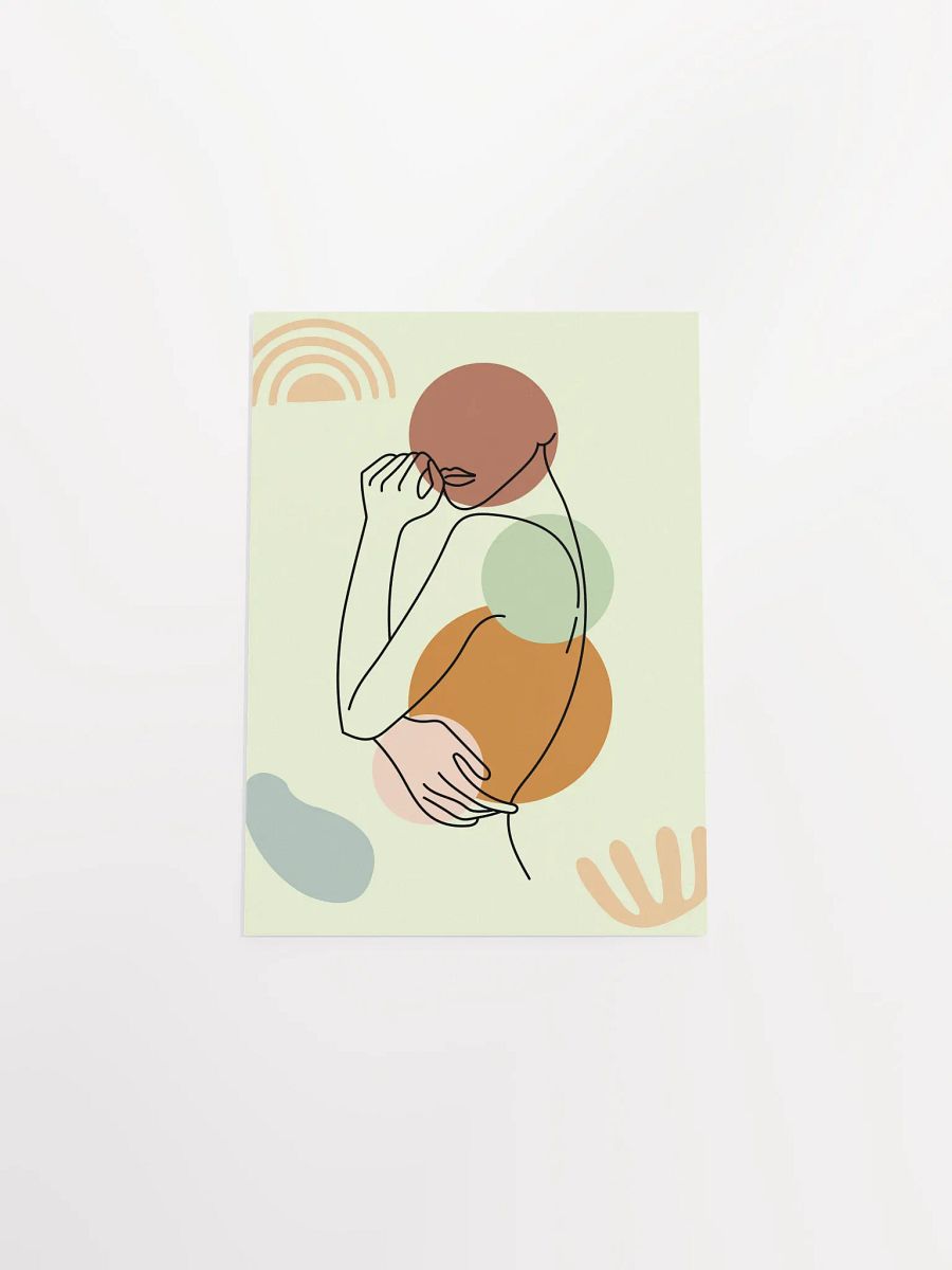Boho woman — boho poster, boho wall art, boho decor, aesthetic poster, abstract art product image (22)