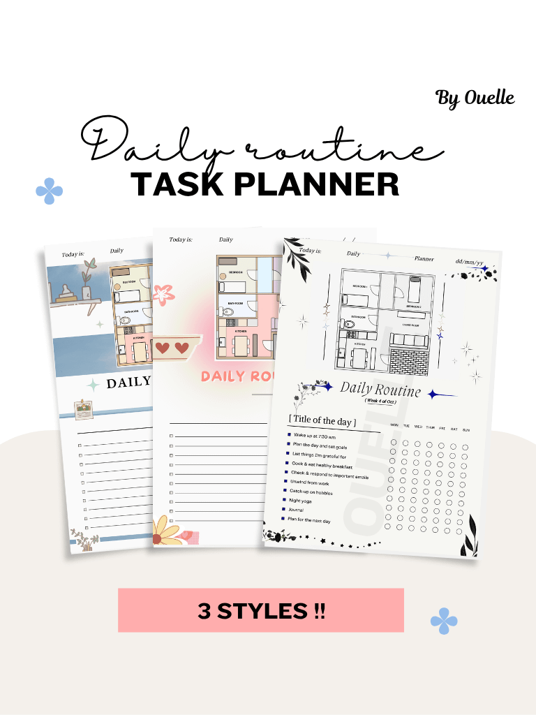 Petals style - Routine Blueprint: Automate Your Habits - Daily Task Planner (PDF & Template) product image (2)