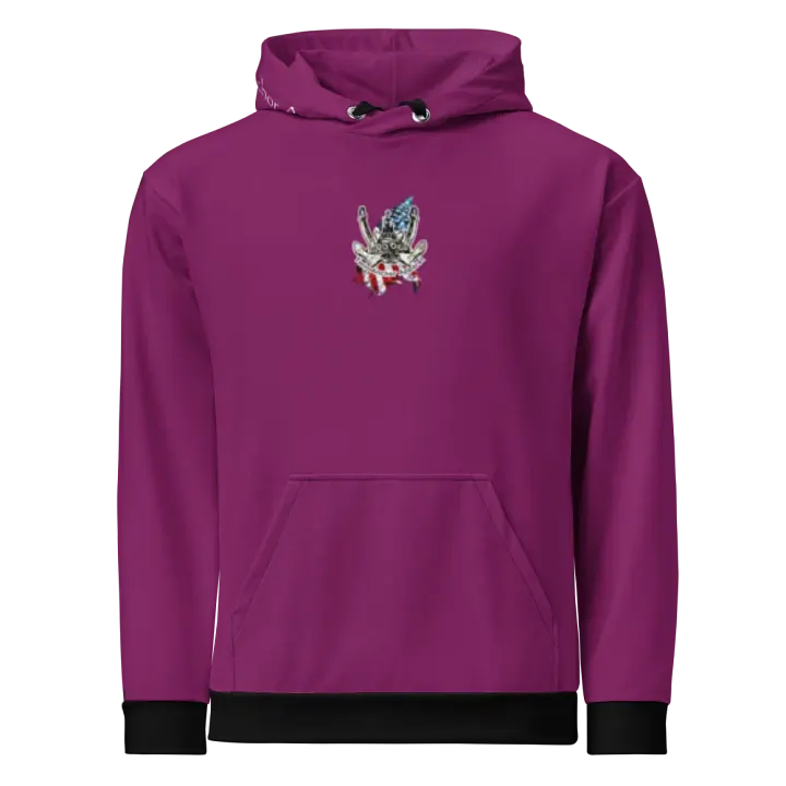 Eggplant Athena Tug & CE Flage Hoodie product image (2)
