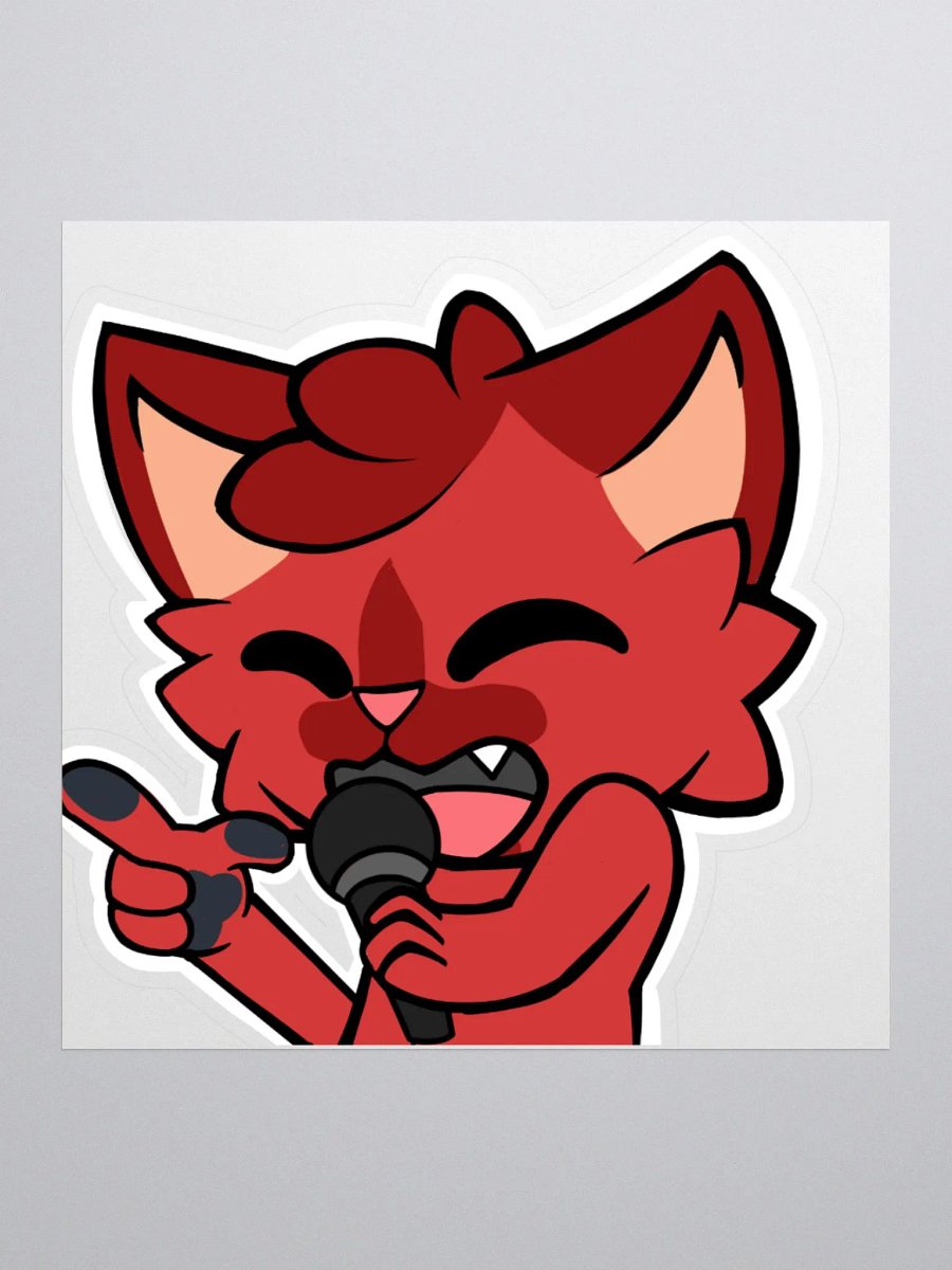 Singing kitty sticker product image (3)