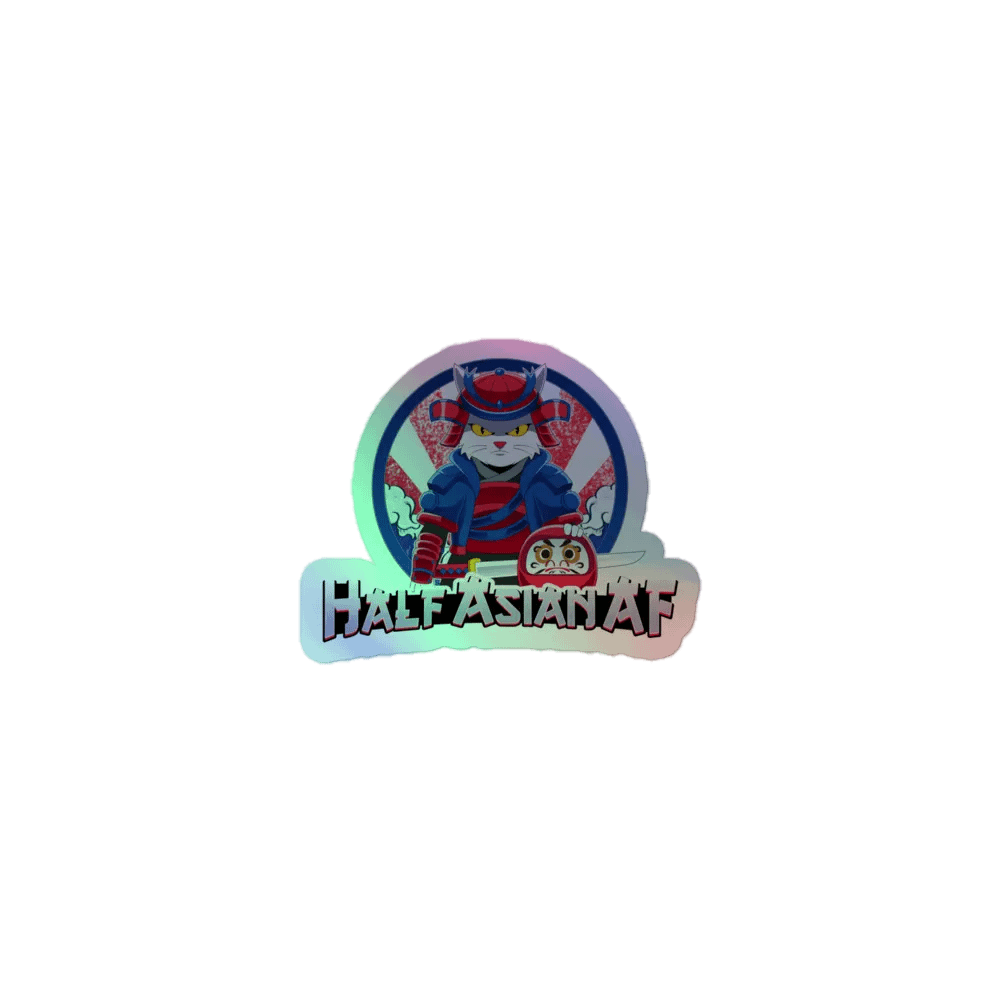 HalfAsianAF Kiss Cut Sticker product image (1)