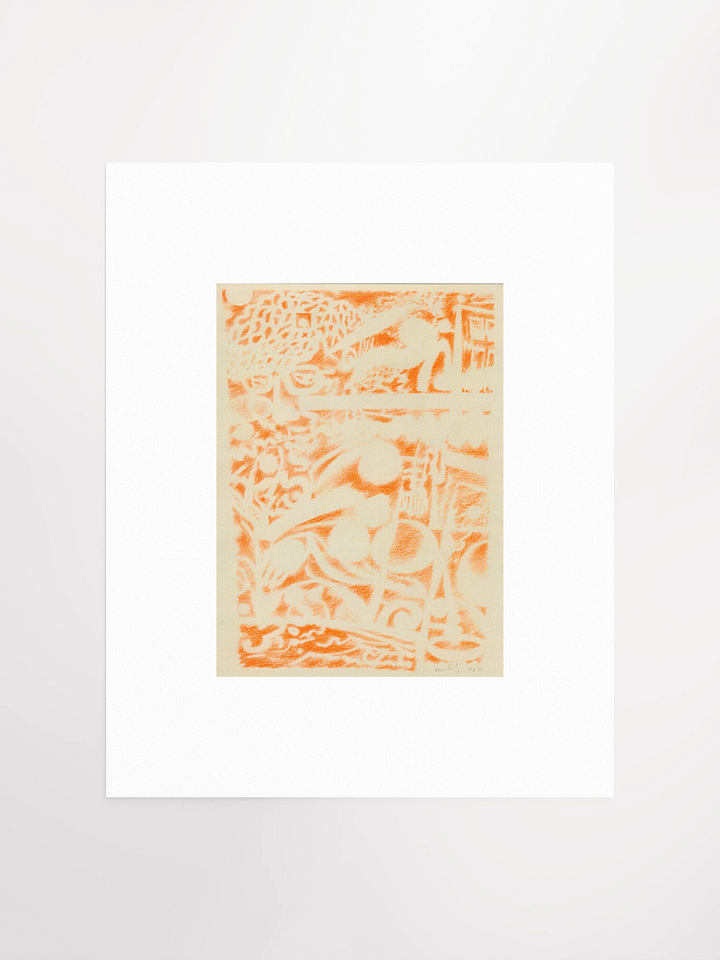 Woman Reading (orange) 11.8.90 Print product image (2)
