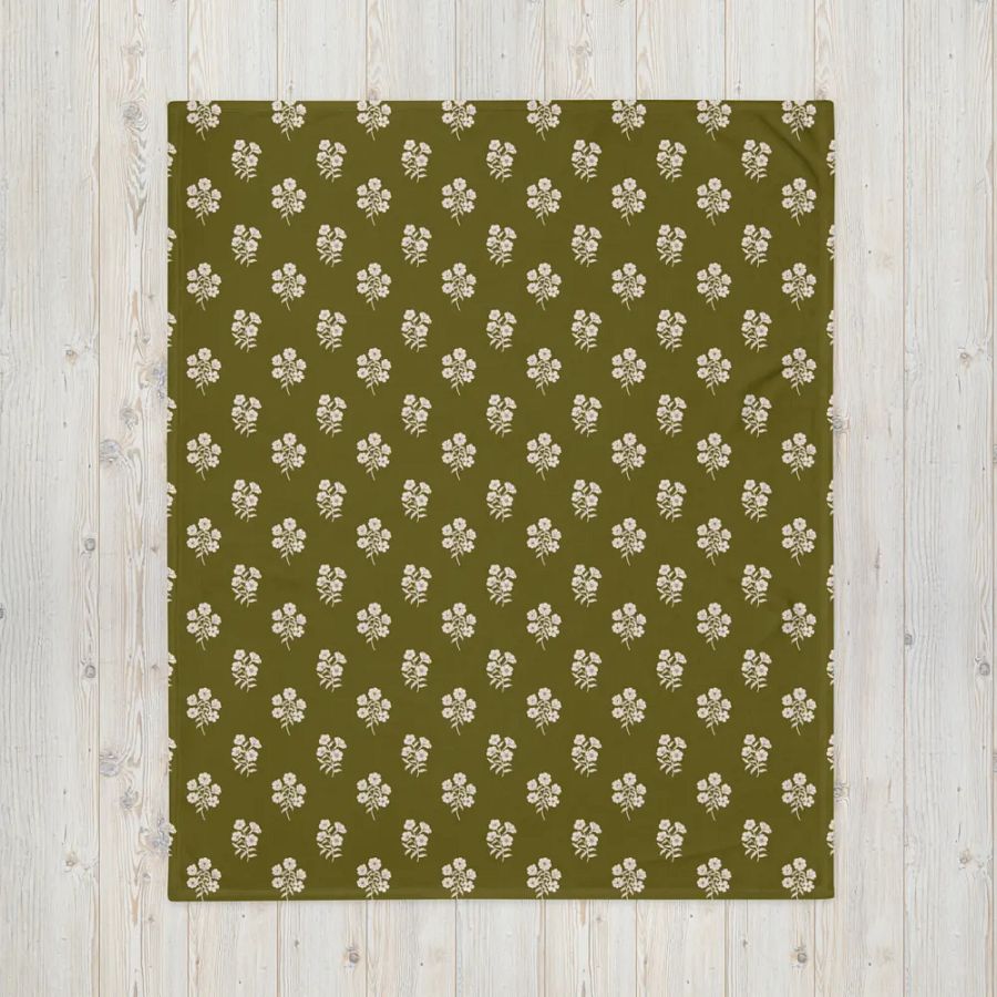 Alpine Cascade - Green and Creme - Throw Blanket product image (4)
