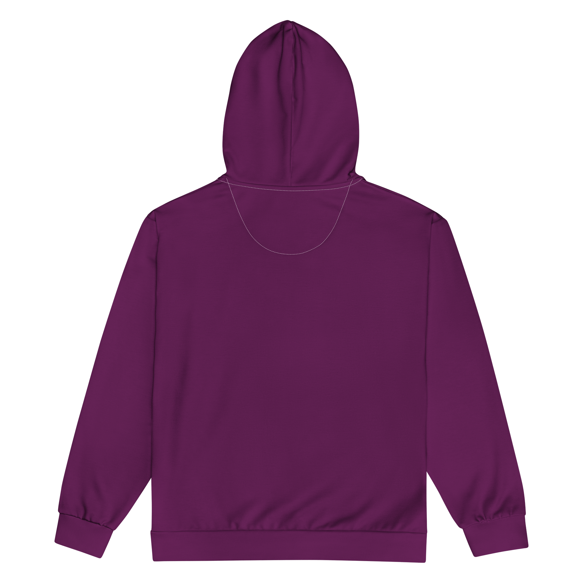 Aubergine Purple Solid Color Eco Friendly Unisex Zip Hoodie product image (2)