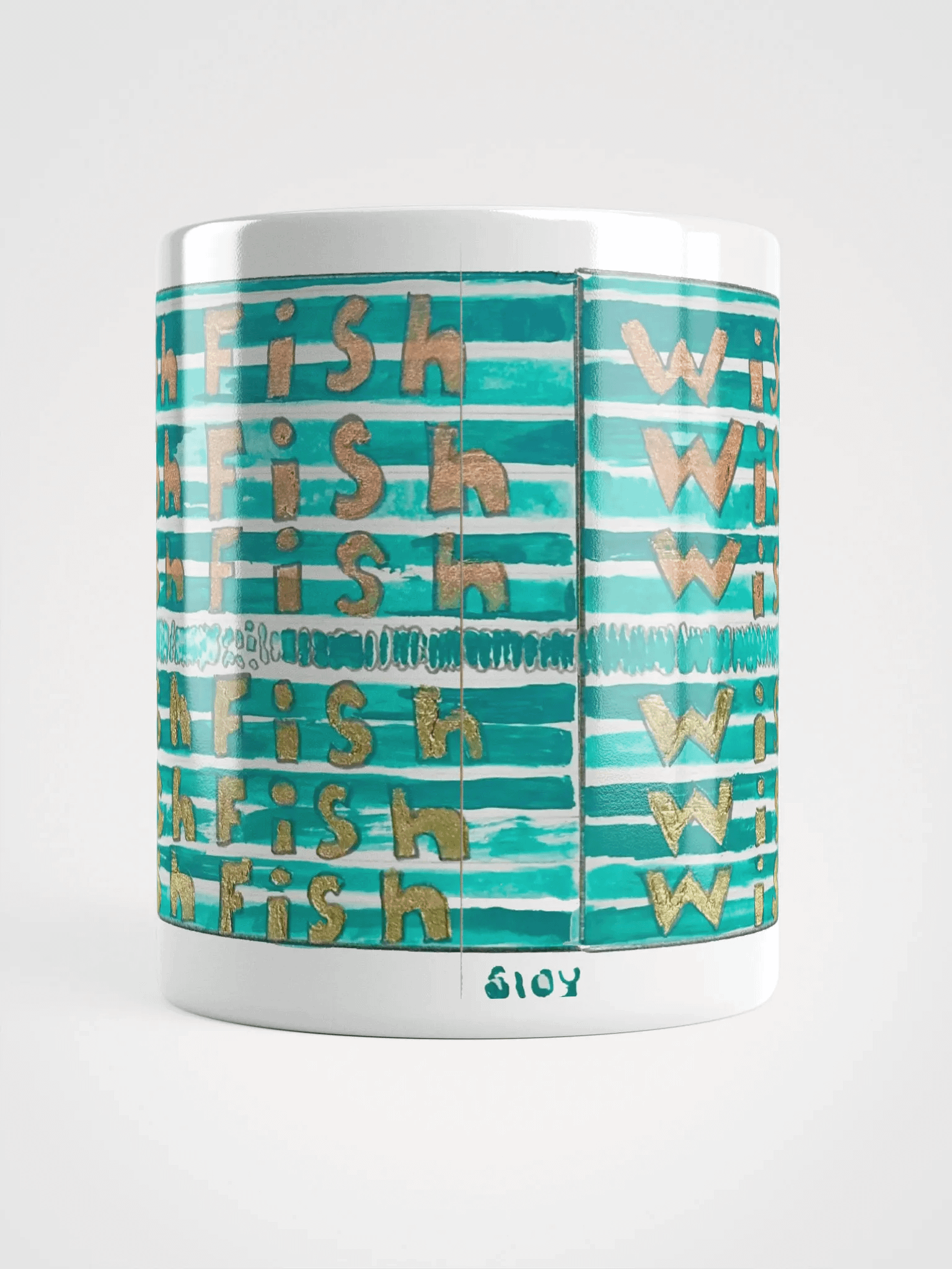 Wish Fish White Glossy Mug product image (2)