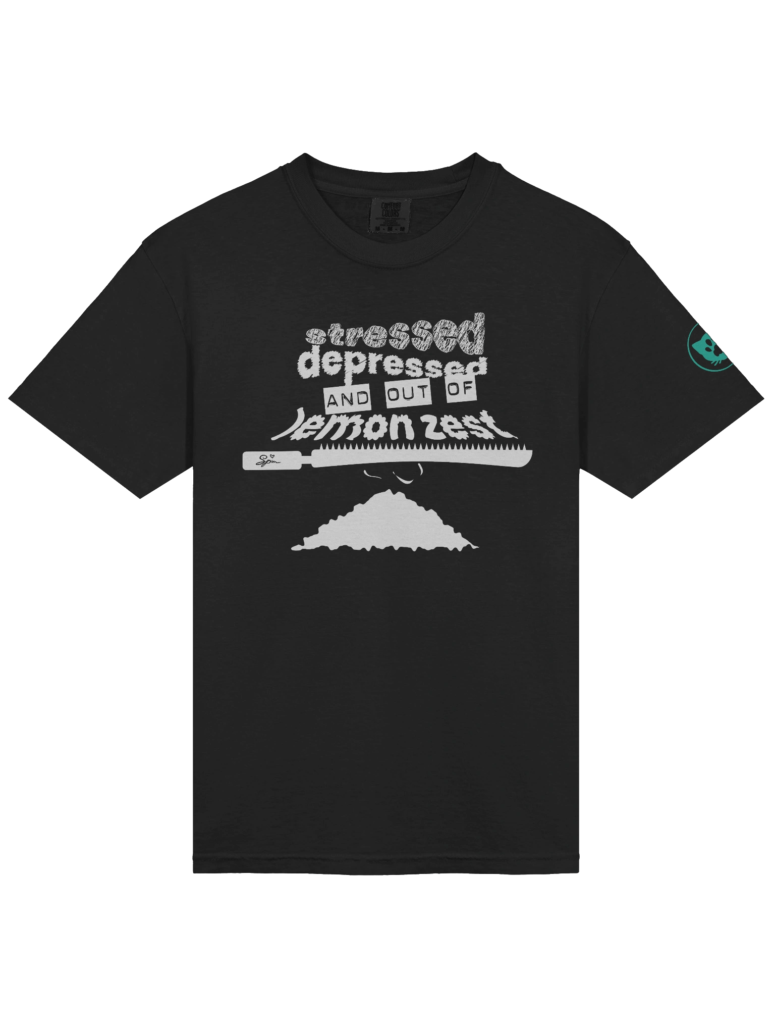 Stressed Depressed lemon zest muscle tee product image (3)