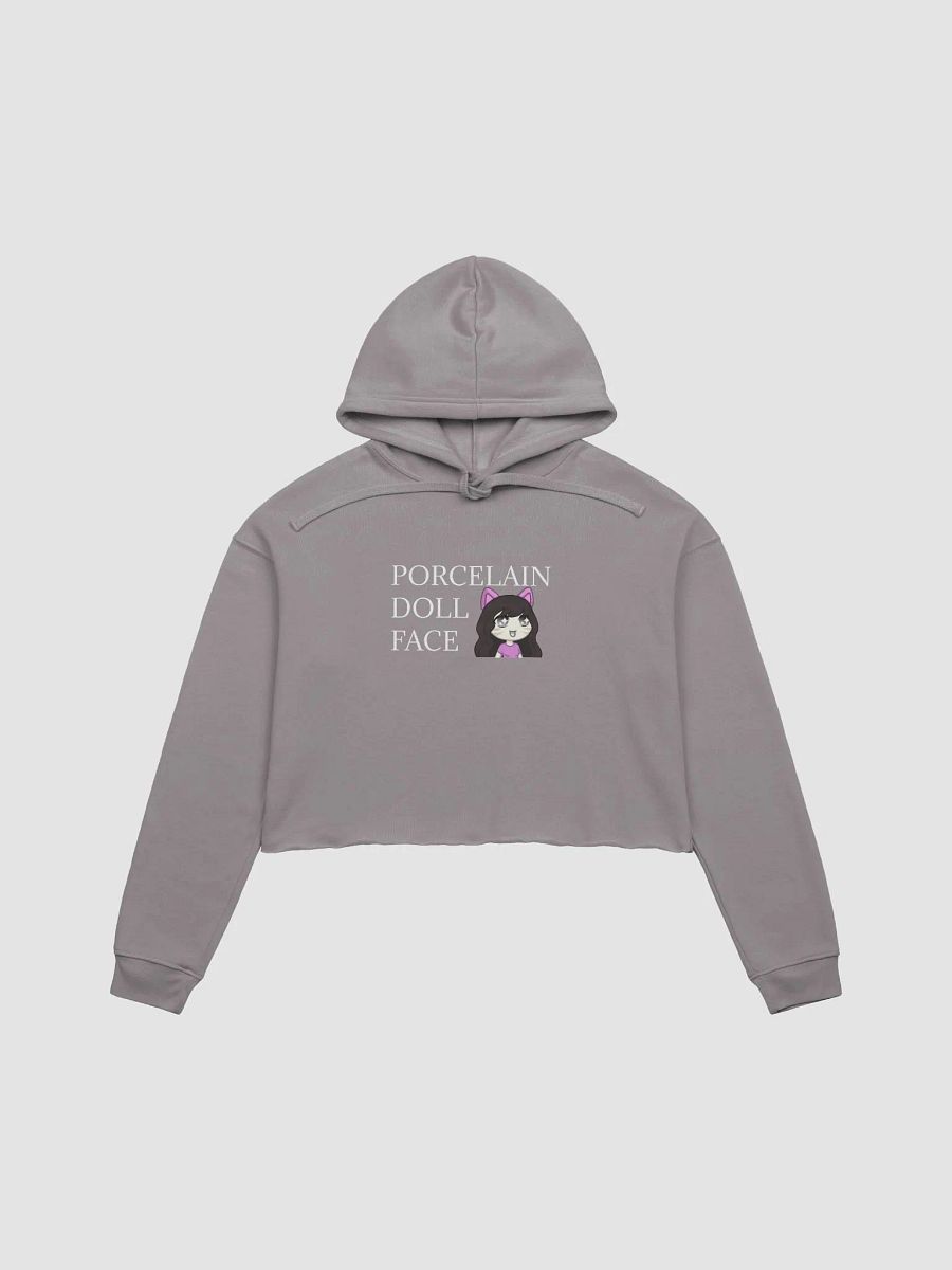 Porcelaindollface Logo cropped hoodie grey product image (1)