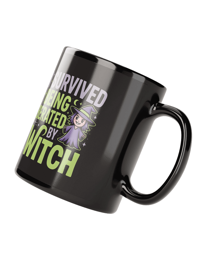 Survived Witch's Beration Glossy Black Mug product image (2)