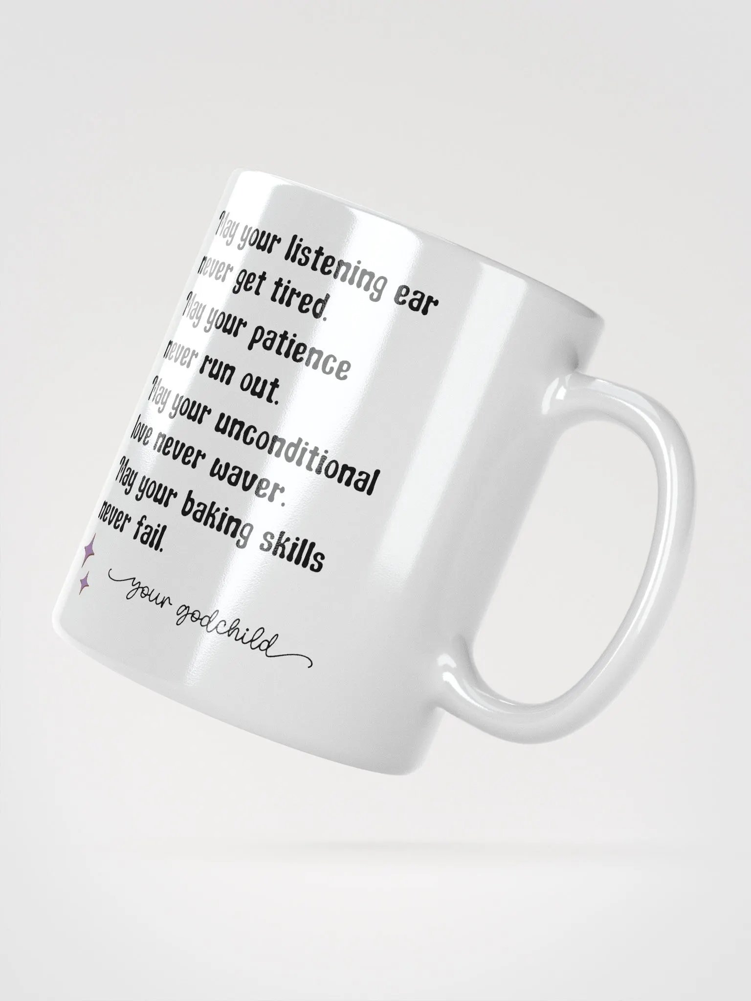 Godmother birthday gift from a godchild - Retro groovy floral bouquet coffee mug product image (3)