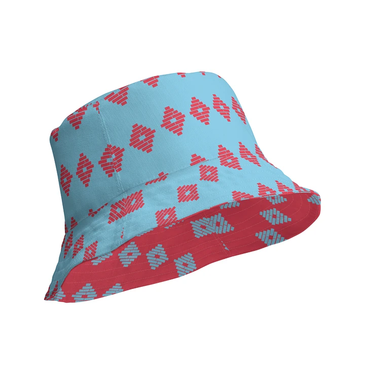 Anacostia Community Museum Reversible Bucket Hat (Red/Blue) product image (1)