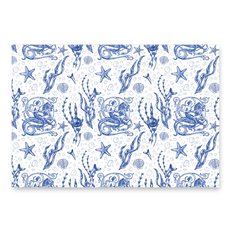 The Siren's Son Wrapping Paper in Colonial Porcelain product image (1)