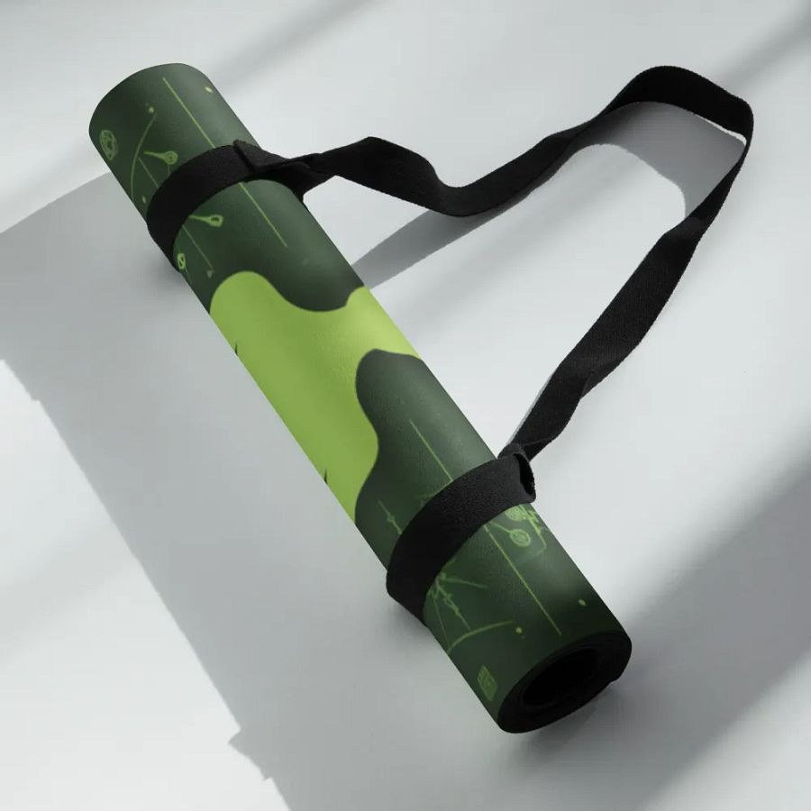 Premium Yoga Mat Featuring Dark Green Sukhasana Vibe product image (9)