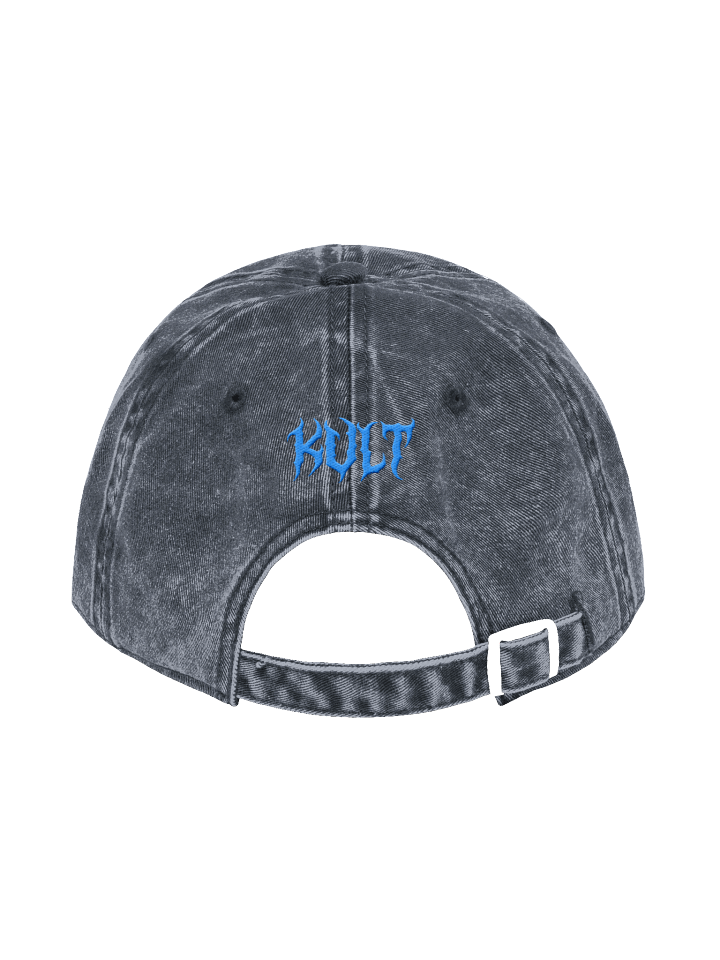 Kat Kult Vintage Wash Dad Hat (Blue & White logo) product image (8)