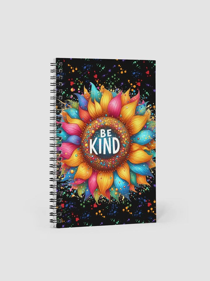 Be Kind Paint Flower Shaped Splash Spiral Notebook Journal product image (1)