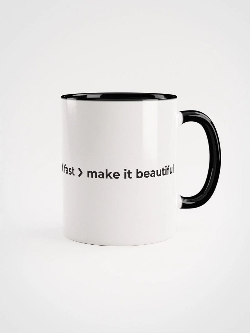 make it work > make it fast > make it beautiful ceramic mug
