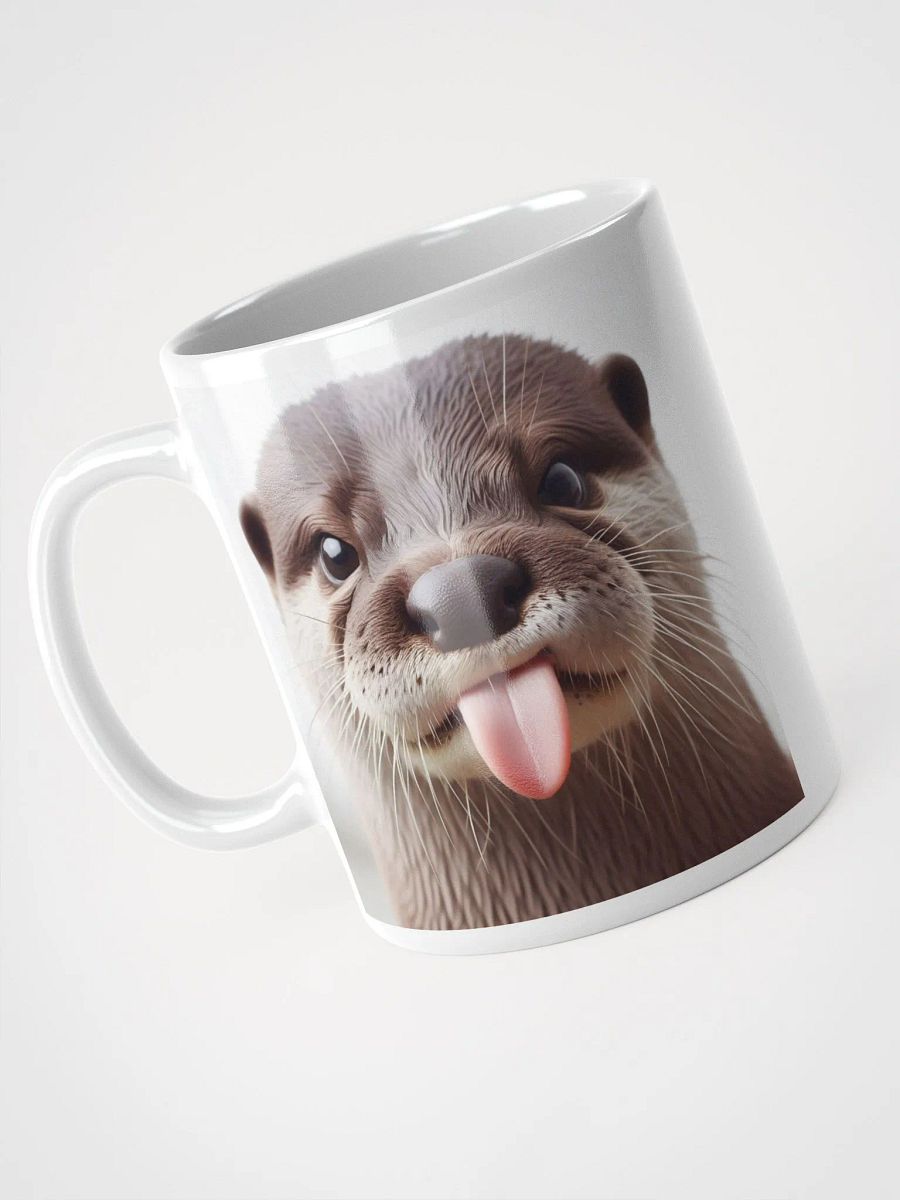 Rude Otter #Humorous Glossy Mug - White product image (3)