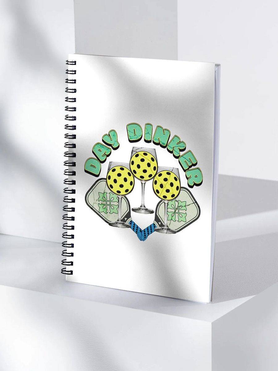 Day Dinker Pickleball Wine Spiral Notebook product image (3)