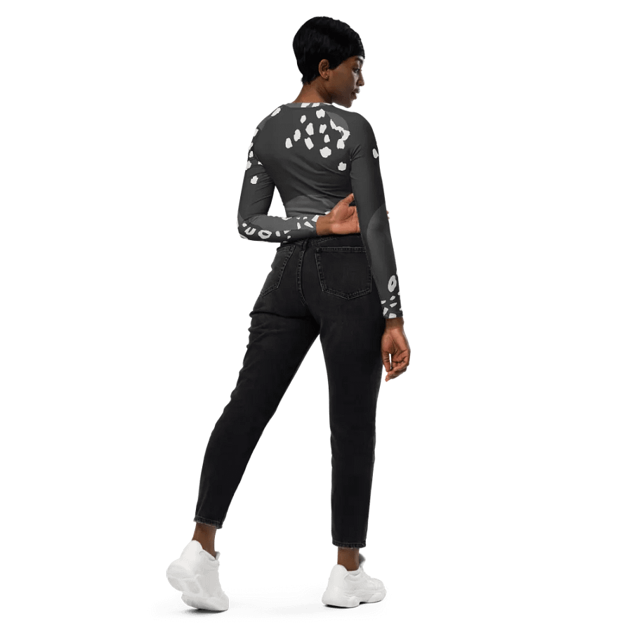 Grey Dynamic Animal Print Crop Top product image (9)