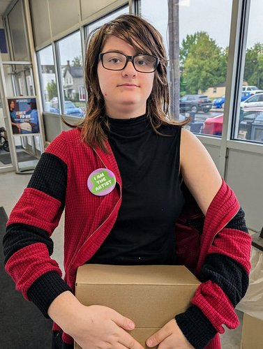 At the post office in the rain sending out an order! Thank You Nancy!