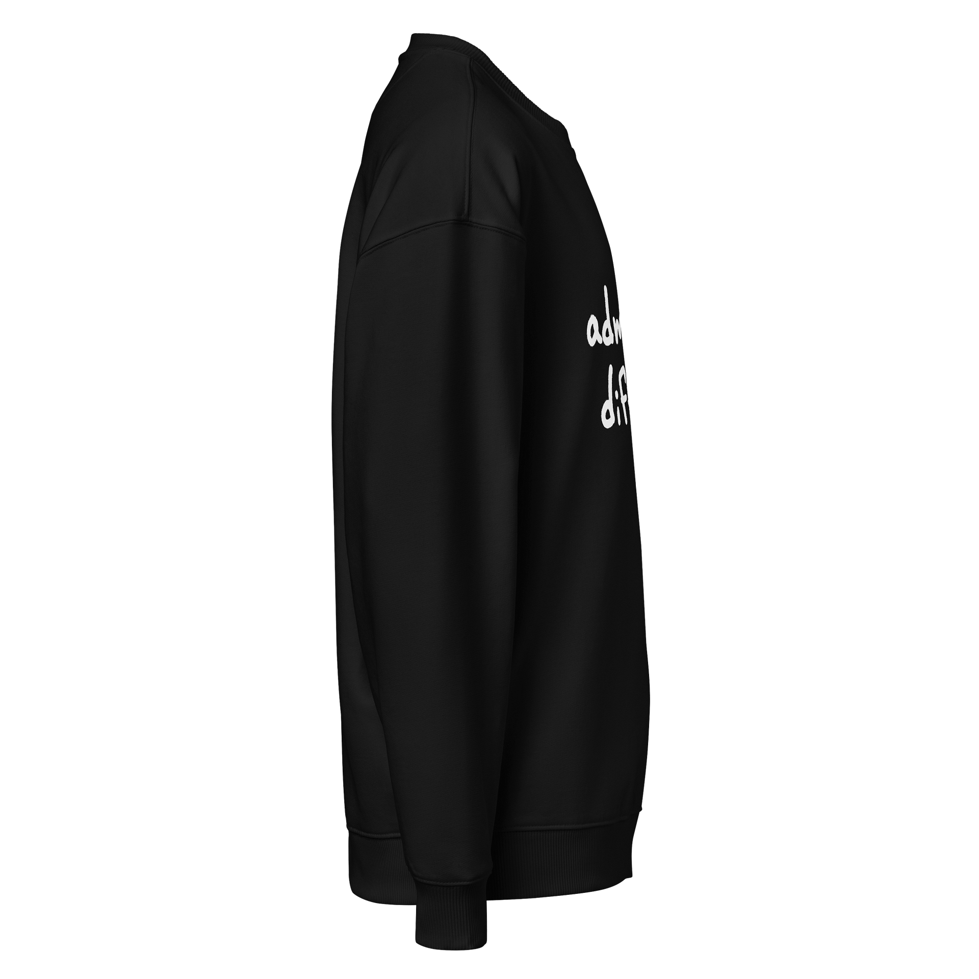 admittedly difficult (white) eco oversized crewneck product image (6)