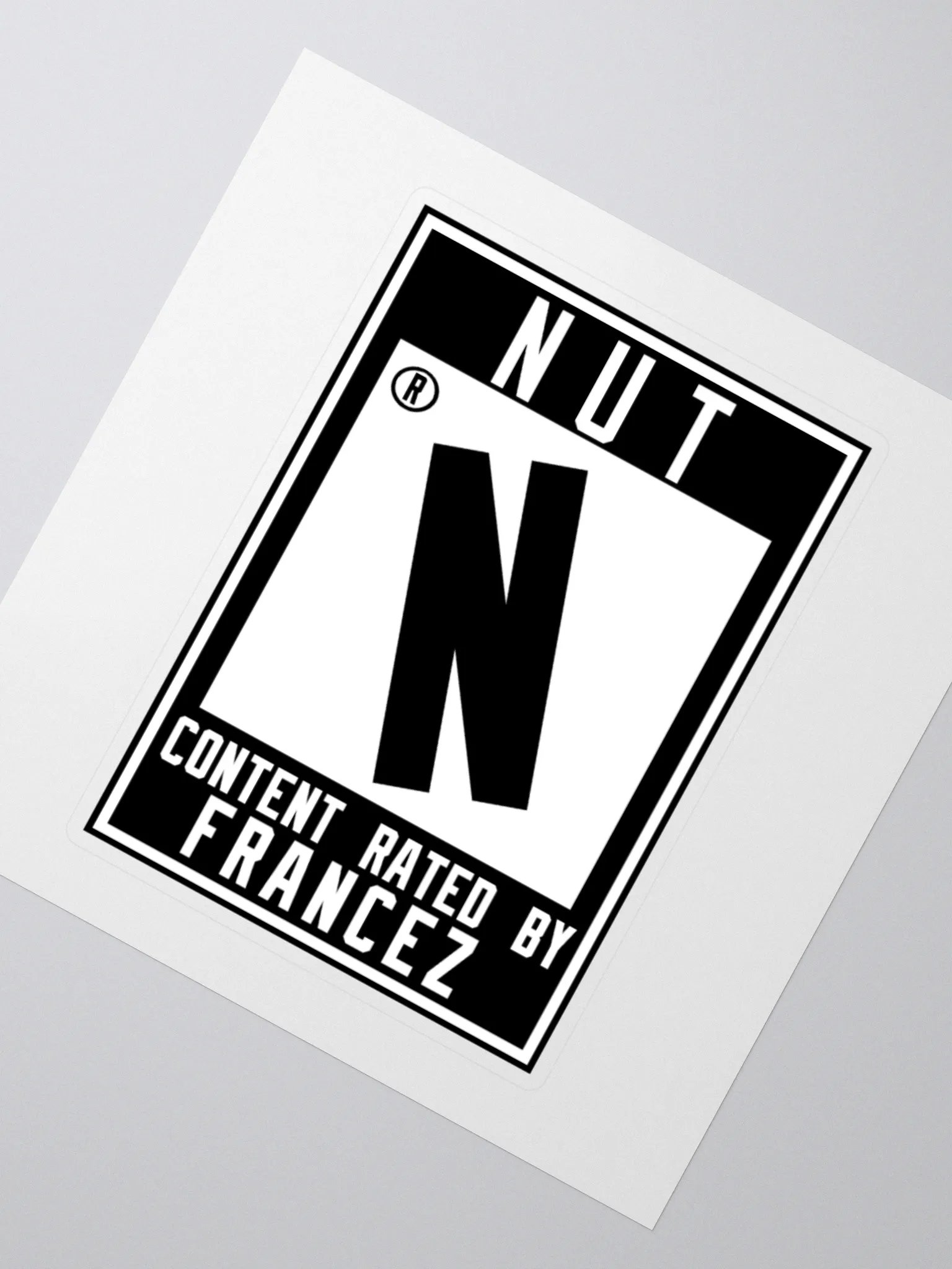 Rated N For Nut Sticker product image (4)