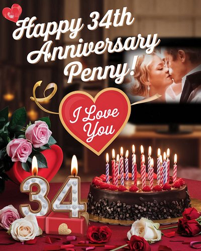 Happy Anniversary to my beautiful wife Penny Davis. Here's to thirty-four more.