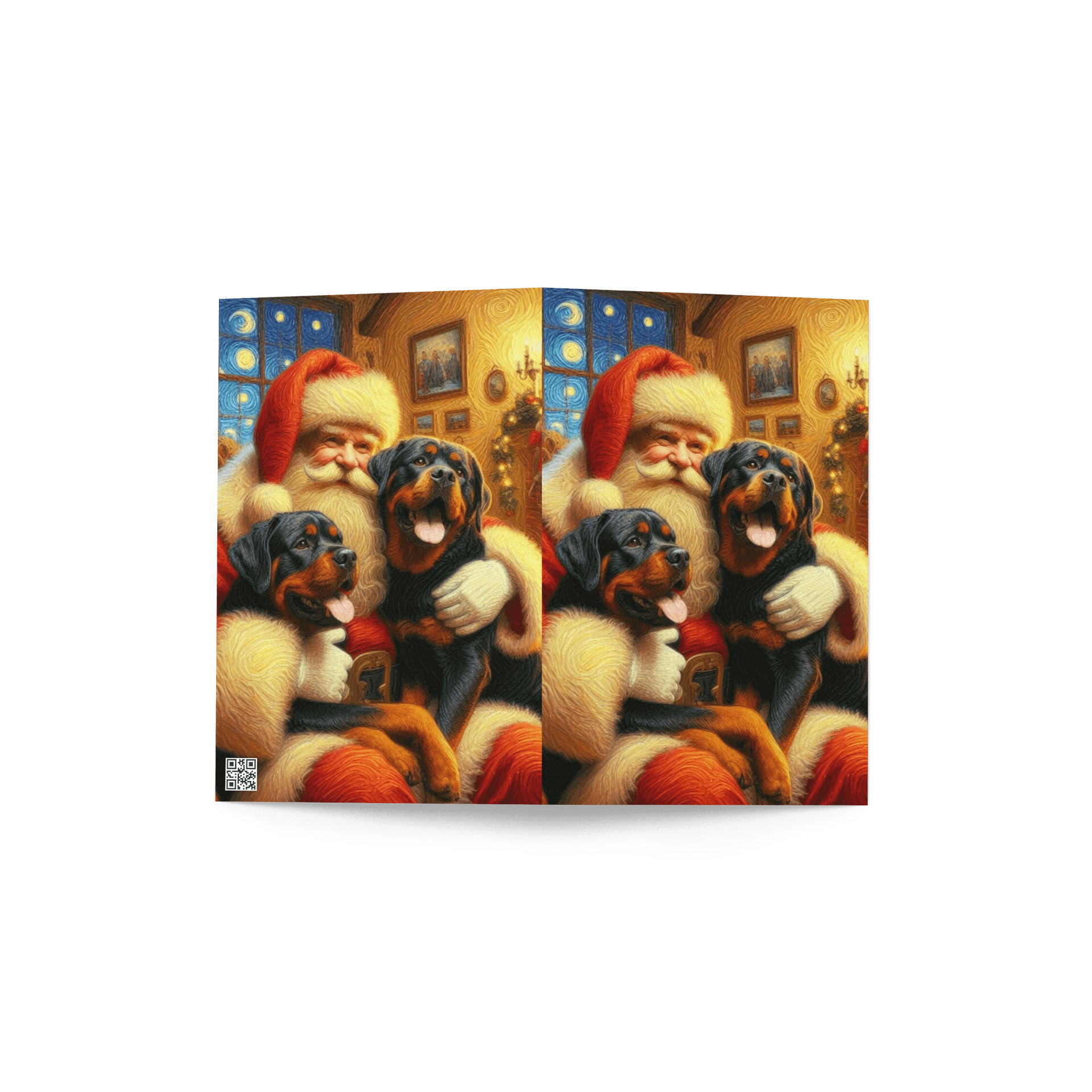 Rottweiler Santa Paws Greeting Card product image (4)