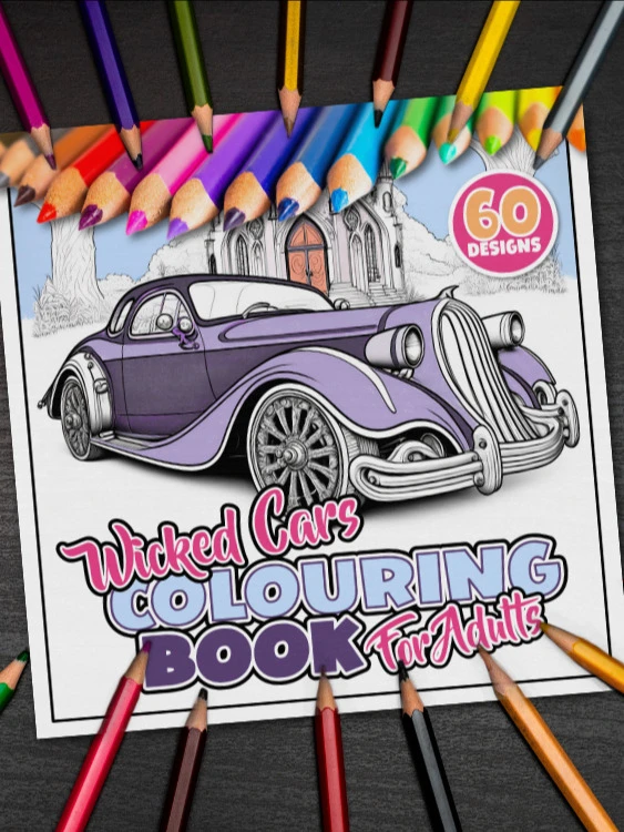 Wicked Cars Colouring Book: For Adults product image (1)